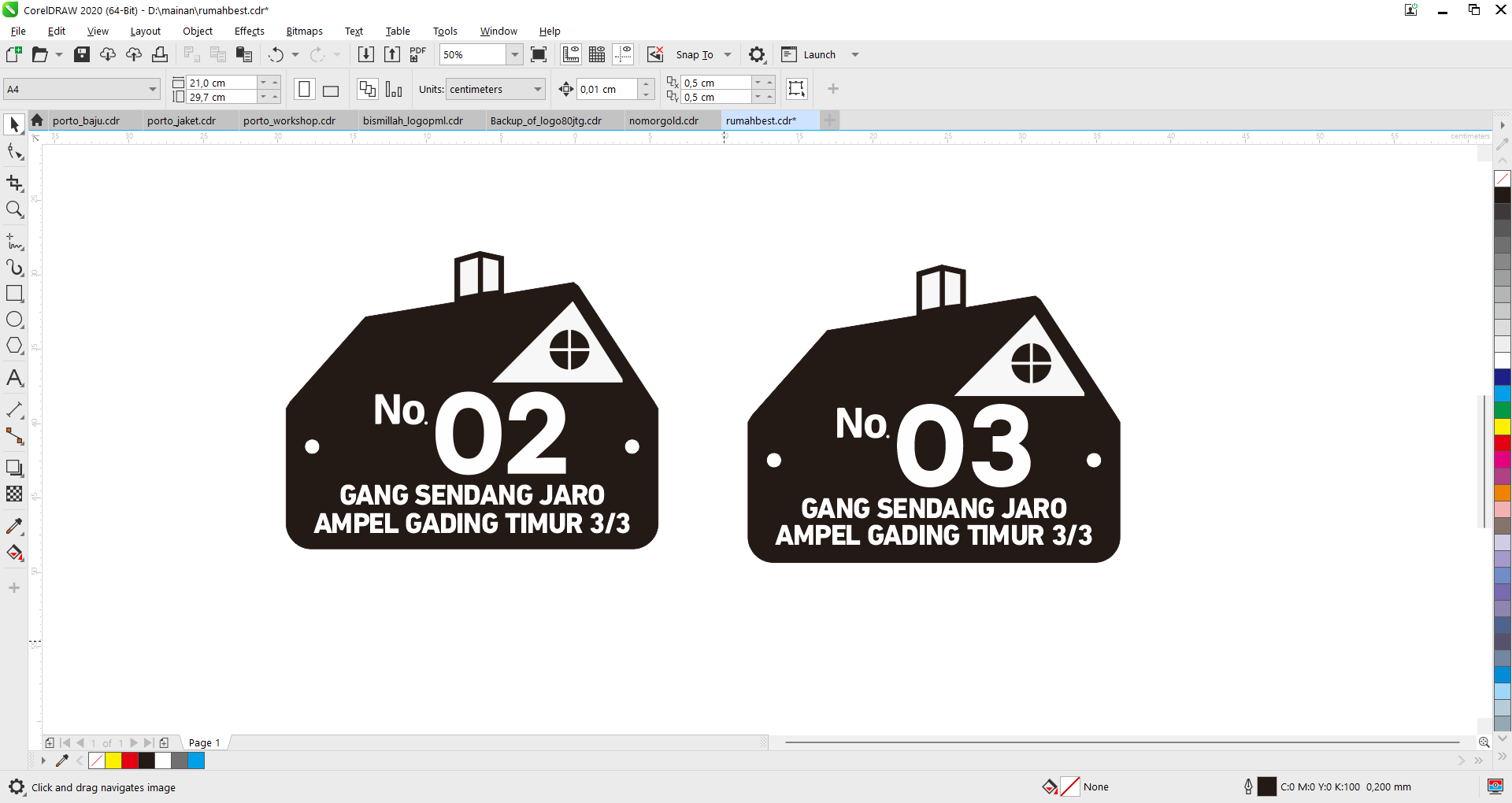 Papan Nomer Rumah